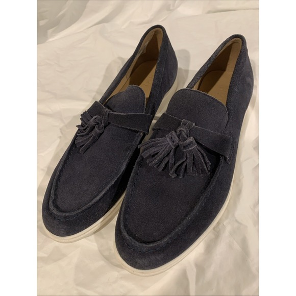 hotter Shoes - Hotter River Women's Black  Suede Tassel Loafers Size 7 Slip On Comfort Shoes